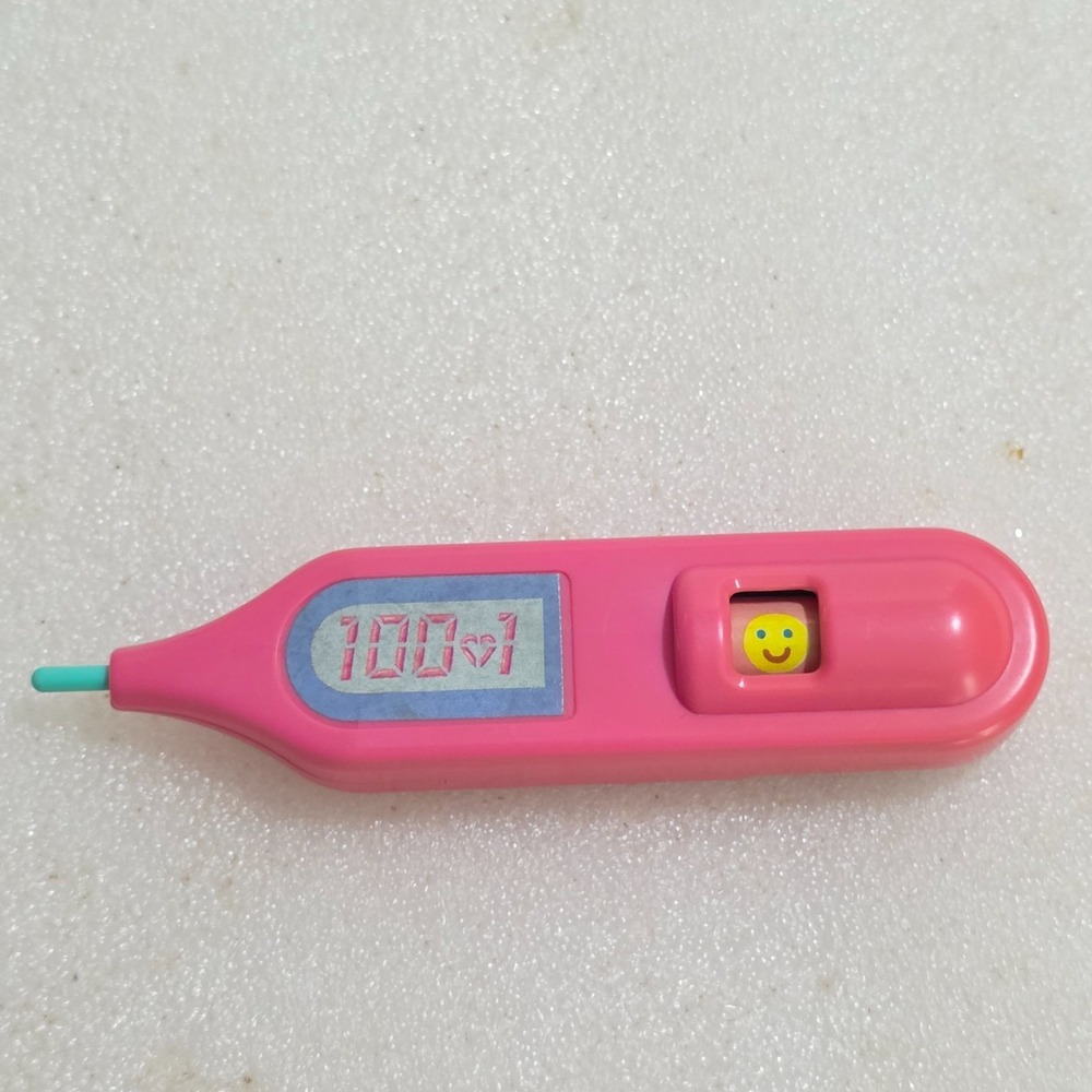 Kenner Baby Check Up Pink Thermometer Vintage 1993 Replacement Toy 5"
